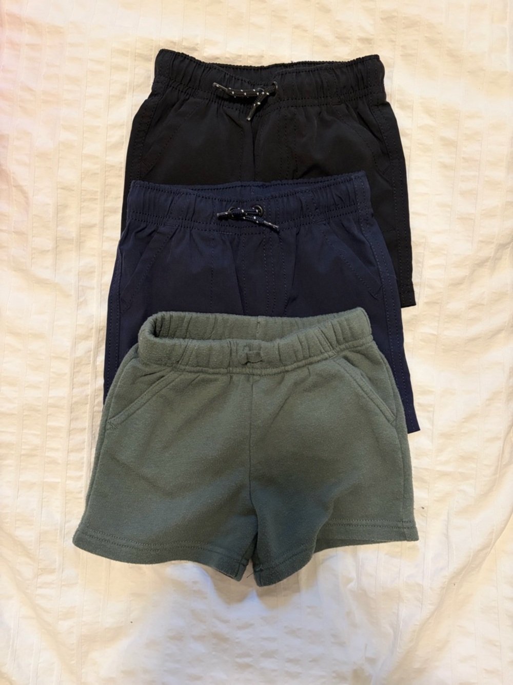 Pack of 3 Jumping Beans 18m Shorts - Black, Navy, Green
